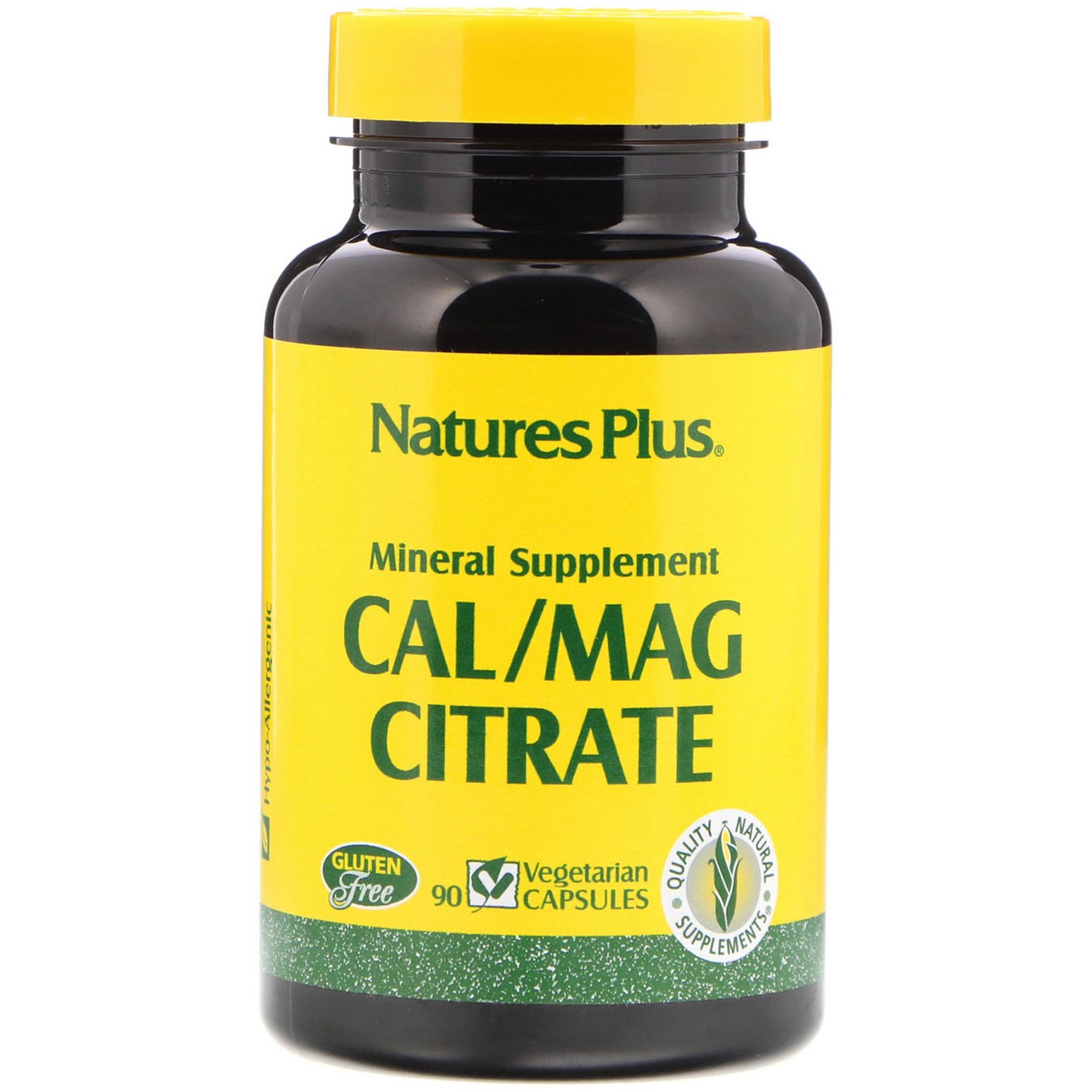 Natures Plus Natures Plus Calcium & Magnesium Citrate with Boron, Συμπλήρωμα Διατροφής για την Καλή Υγεία των Οστών & την Οστεοπόρωση 90caps