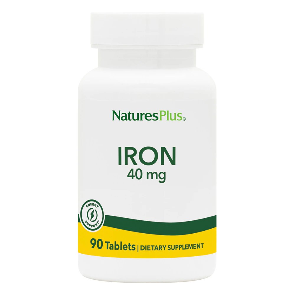 Natures Plus High Potency Iron 40mg Συμπλήρωμα Διατροφής Σιδήρου 90tabs