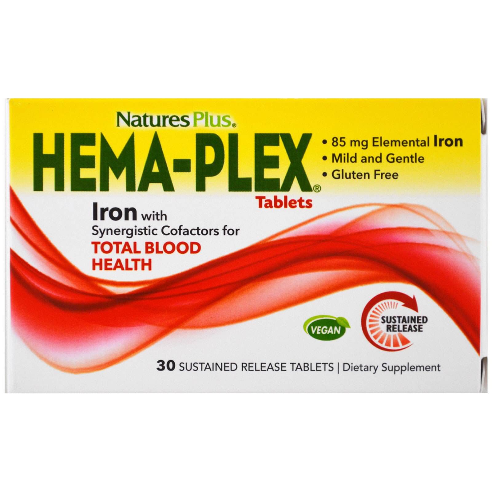 Nature’s Plus Hema-Plex Συμπλήρωμα Διατροφής με Εξαιρετική Φόρμουλα για τη Βελτίωση της Ποιότητας του Αίματος 30caps