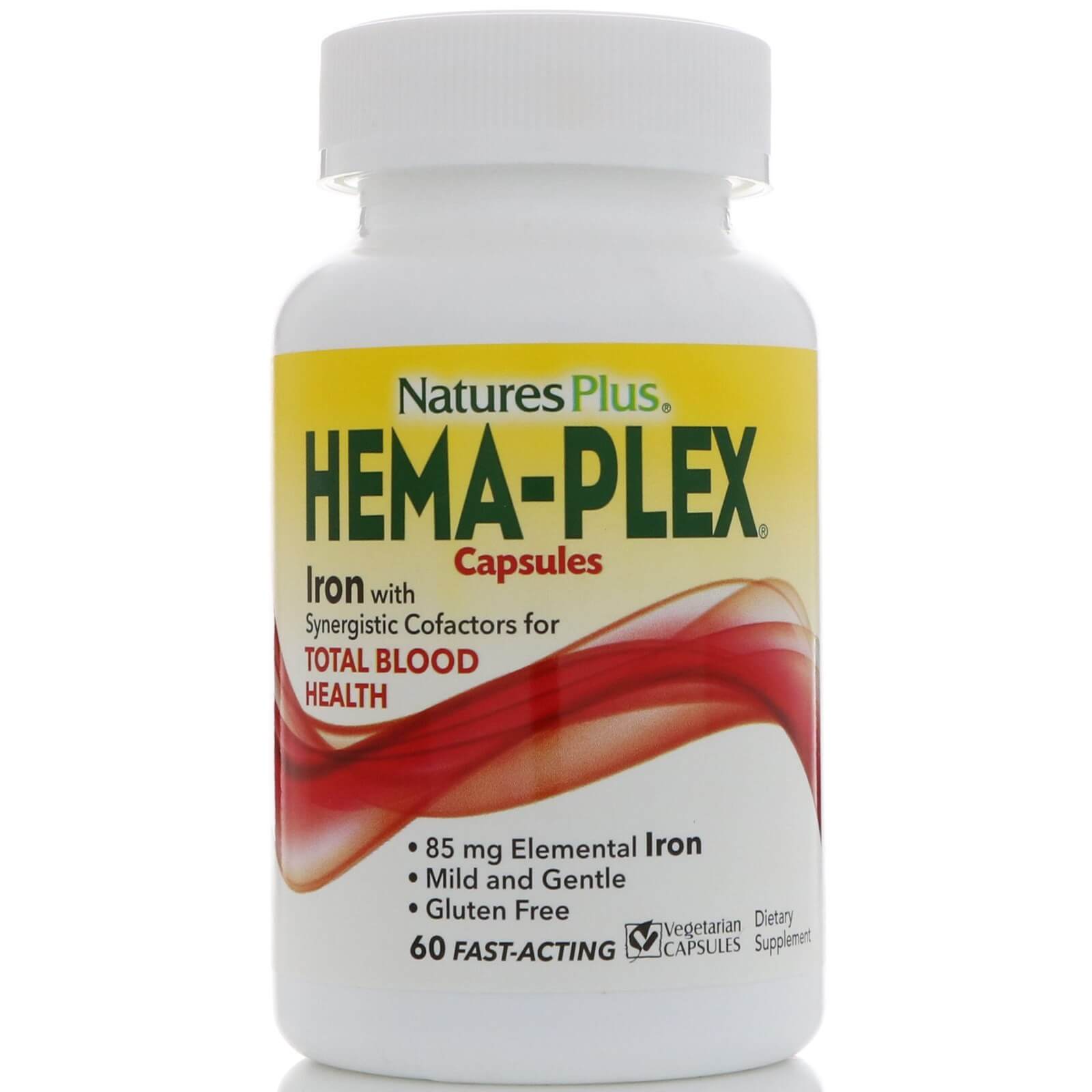 Natures Plus Hema-Plex Συμπλήρωμα Διατροφής με Εξαιρετική Φόρμουλα για τη Βελτίωση της Ποιότητας του Αίματος 60caps