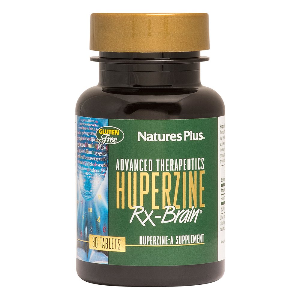 Natures Plus Huperzine RX-Brain Συμπλήρωμα Διατροφής για τη Βελτίωση μνήμης 30tabs