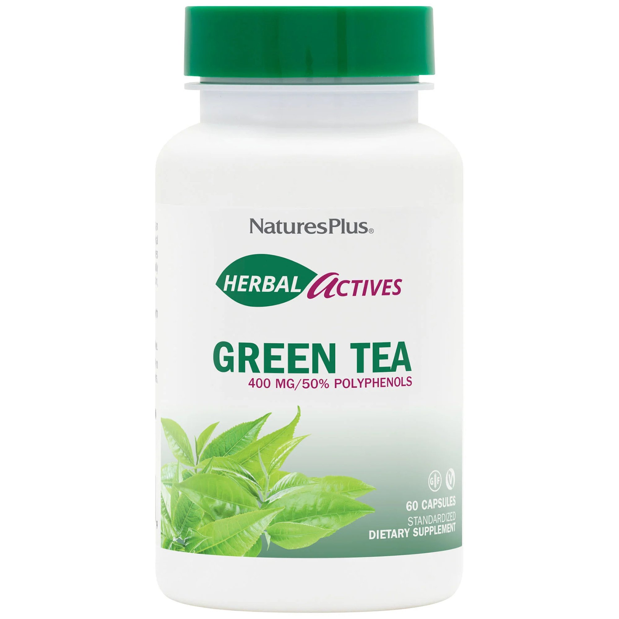 Natures Plus Natures Plus Chinese Green Tea 400mg Συμπλήρωμα Διατροφής Εκχυλίσματος Πράσινου Τσαγιού με Ισχυρές Αντιοξειδωτικές Ιδιότητες για Έλεγχο του Βάρους 60caps
