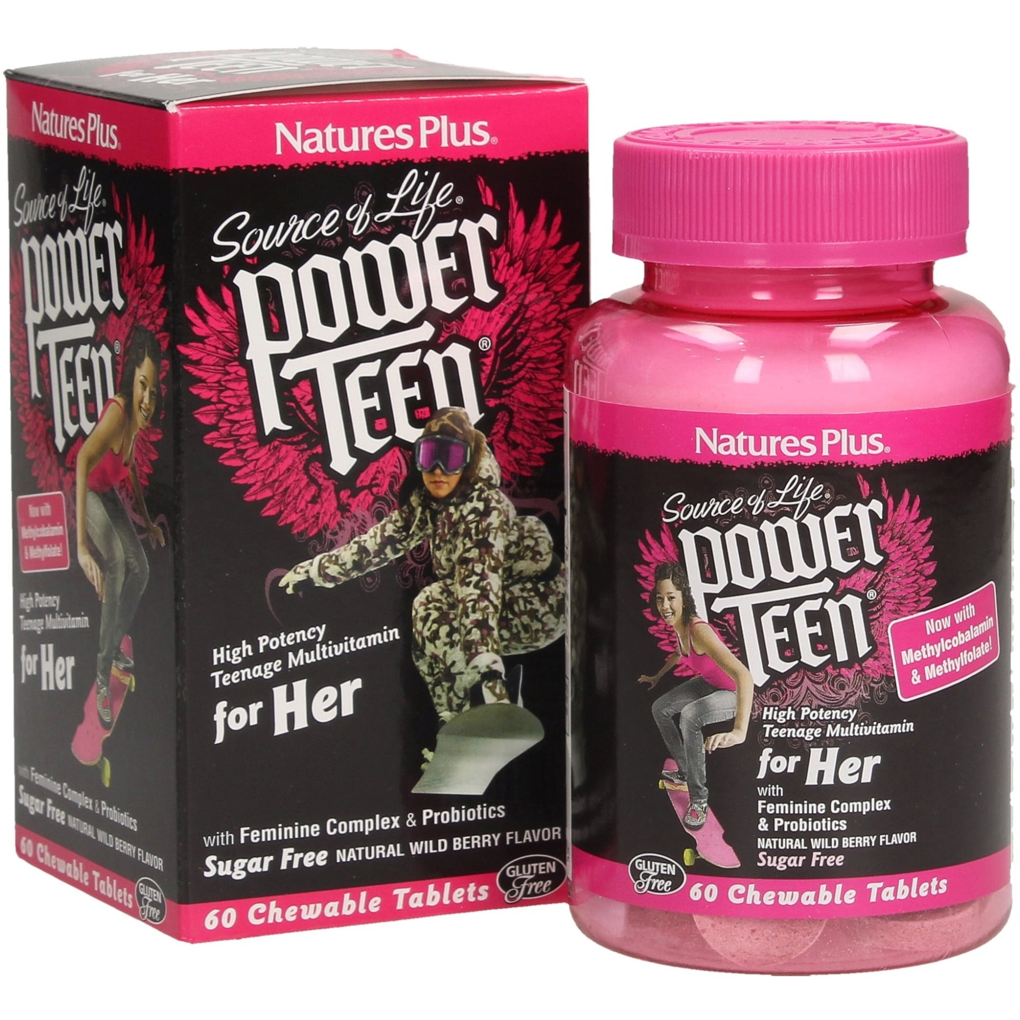 Nature’s Plus Power Teen For Her Συμπλήρωμα Διατροφής Κοριτσιών για την Υγεία του Ουροποιητικού 60 Μασώμενες Ταμπλέτες