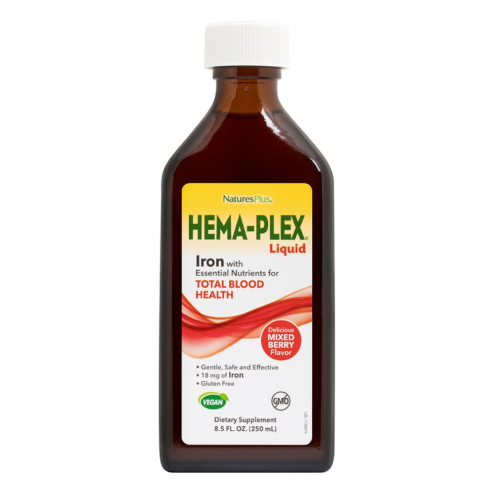Nature’s Plus Hema-Plex Liquid Iron Υγρό Συμπλήρωμα Διατροφής με σίδηρο, βιταμίνες, και L-κυστεΐνη 250ml