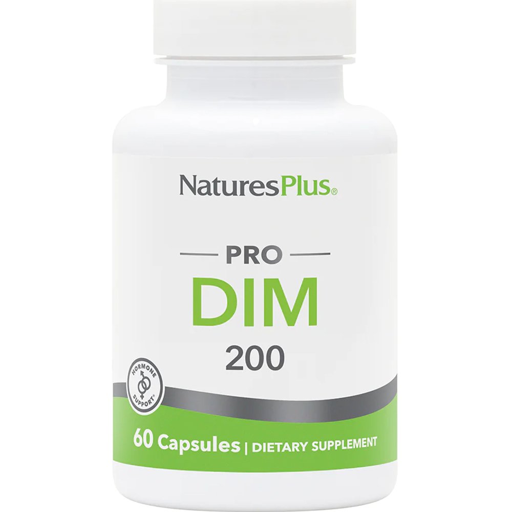 Natures Plus Pro DIM 200mg Συμπλήρωμα Διατροφής με Ισχυρή Αντιοξειδωτική Δράση που Προάγει τη Γυναικεία Ορμονική Ισορροπία 60caps