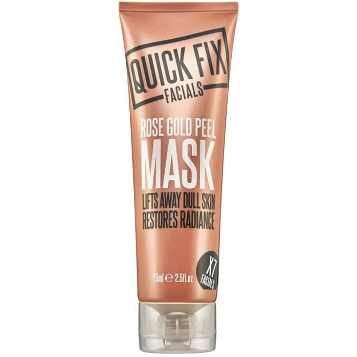 Quick Fix Facials Rose Gold Peel Mask, Μάσκα Ιδανική για Θαμπό και Κουρασμένο Δέρμα που έχει Ανάγκη από Τόνωση 75ml