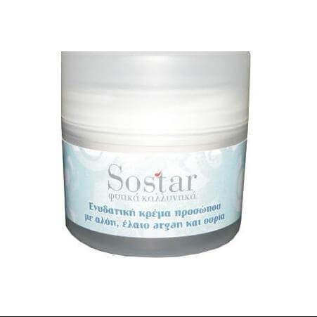 Sostar Ενυδατική Κρέμα Προσώπου Με Αλόη Έλαιο Argan Και Ουρία 50ml
