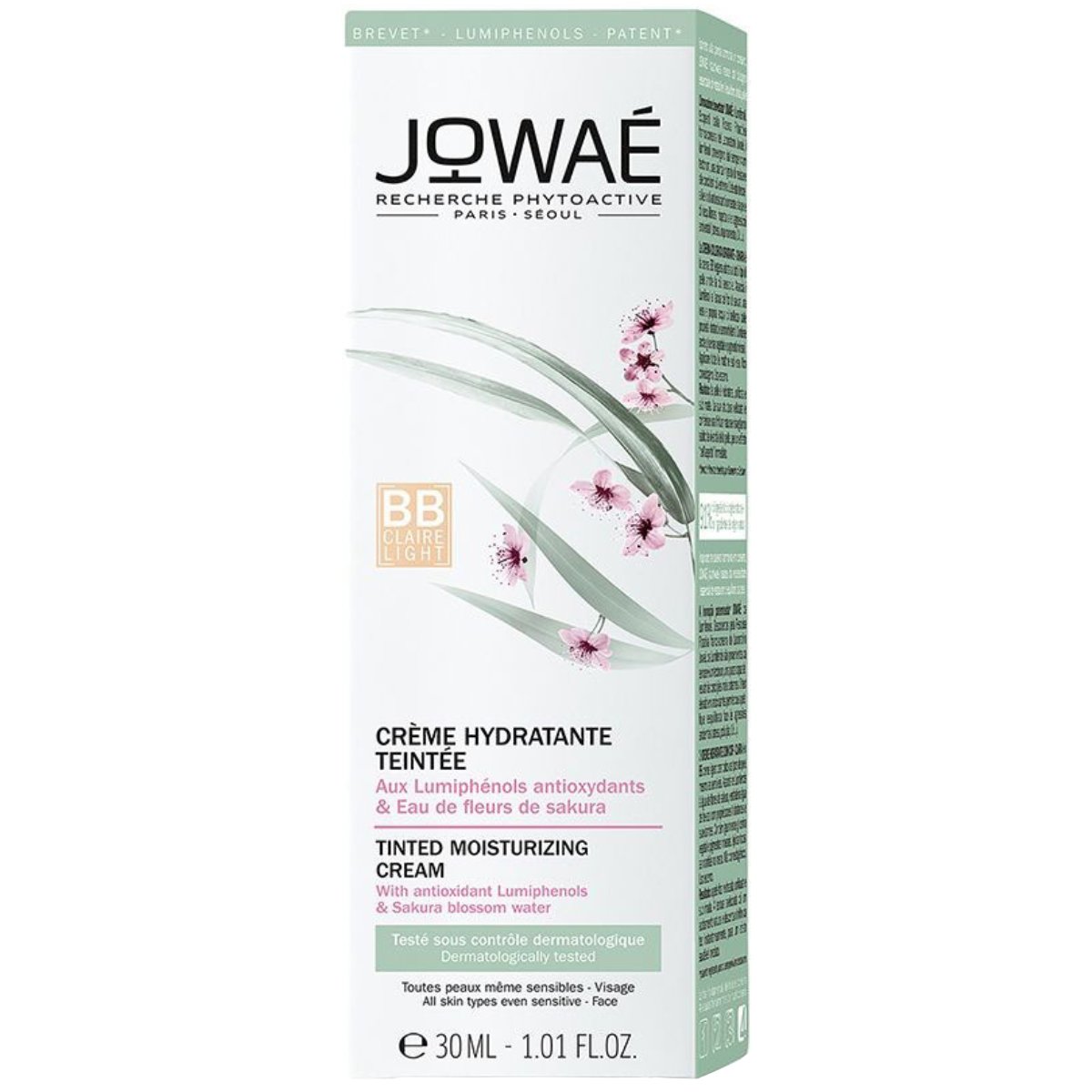 Jowae Jowae Tinted Moisturizing BB Face Cream Ενυδατική Κρέμα Προσώπου με Χρώμα, για Όλους τους Τύπους Επιδερμίδας 30ml - Light