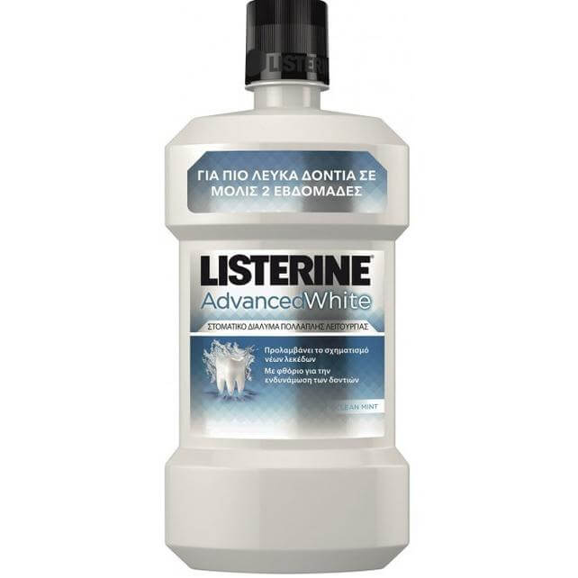 Listerine Advanced White Στοματικό Διάλυμα Πολλαπλής Λειτουργίας για πιο Λευκά Δόντια 250ml