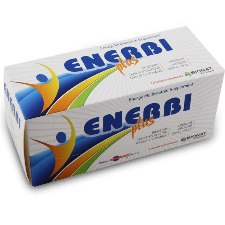 Bionat Enerbi Plus Αποτελεσματική Φόρμουλα για Ευεξία για Άμεση Τόνωση & Ενέργεια 10vials x 15ml