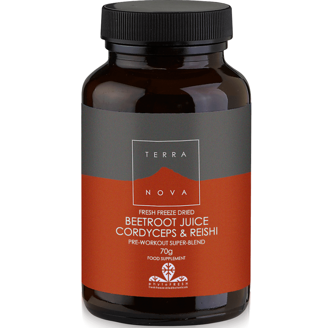 Terranova Beetroot Juice Cordyceps & Reishi Μοναδική Σύνθεση απο Παντζάρια για Ισχυρή Αντοχή και Ενέργεια με Διάρκεια 70gr