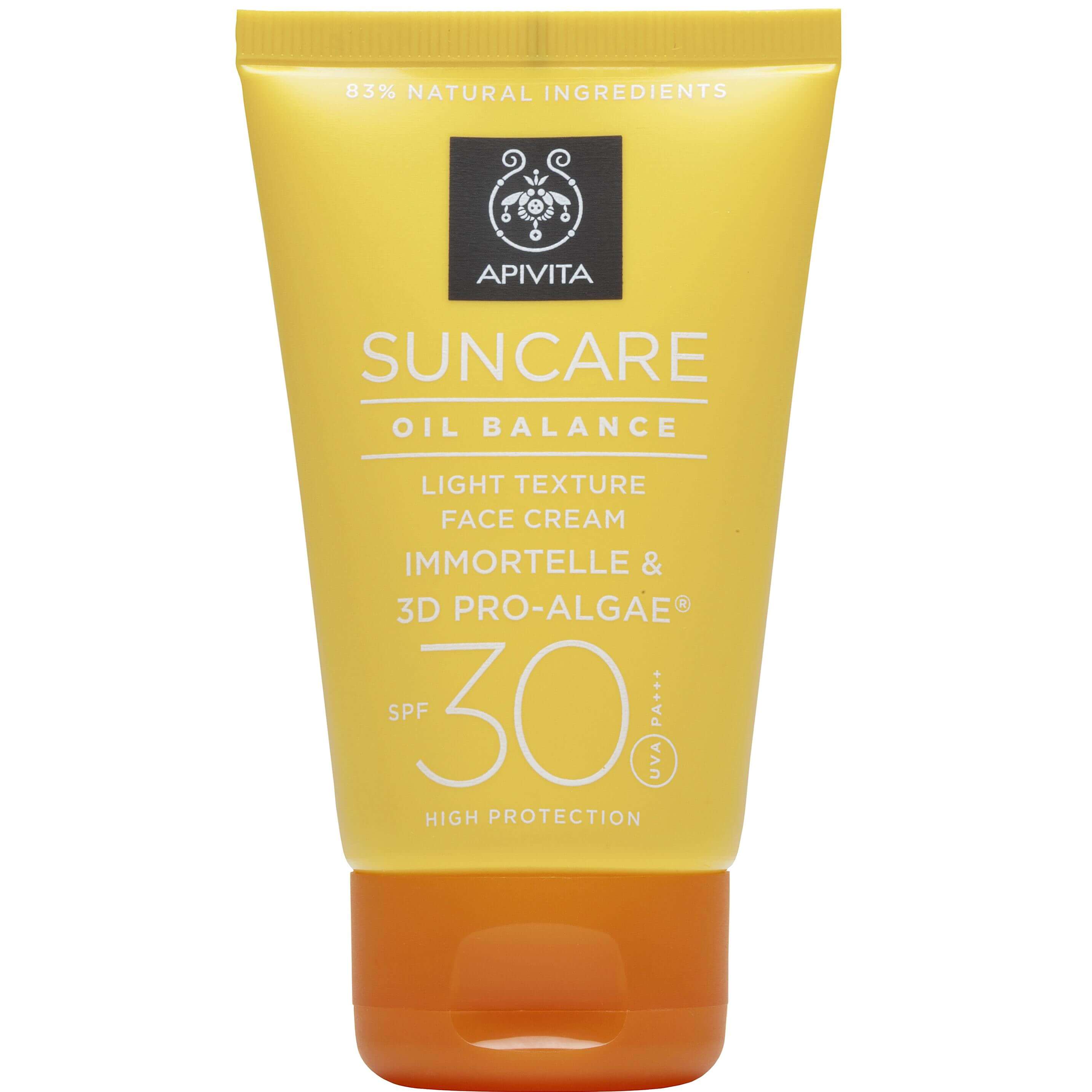 Suncare Oil Balance Light Texture Face Cream With Immortelle & 3D Pro-Algae Spf30, 50ml – Apivita,Αντηλιακή Κρέμα Προσώπου Υψηλή