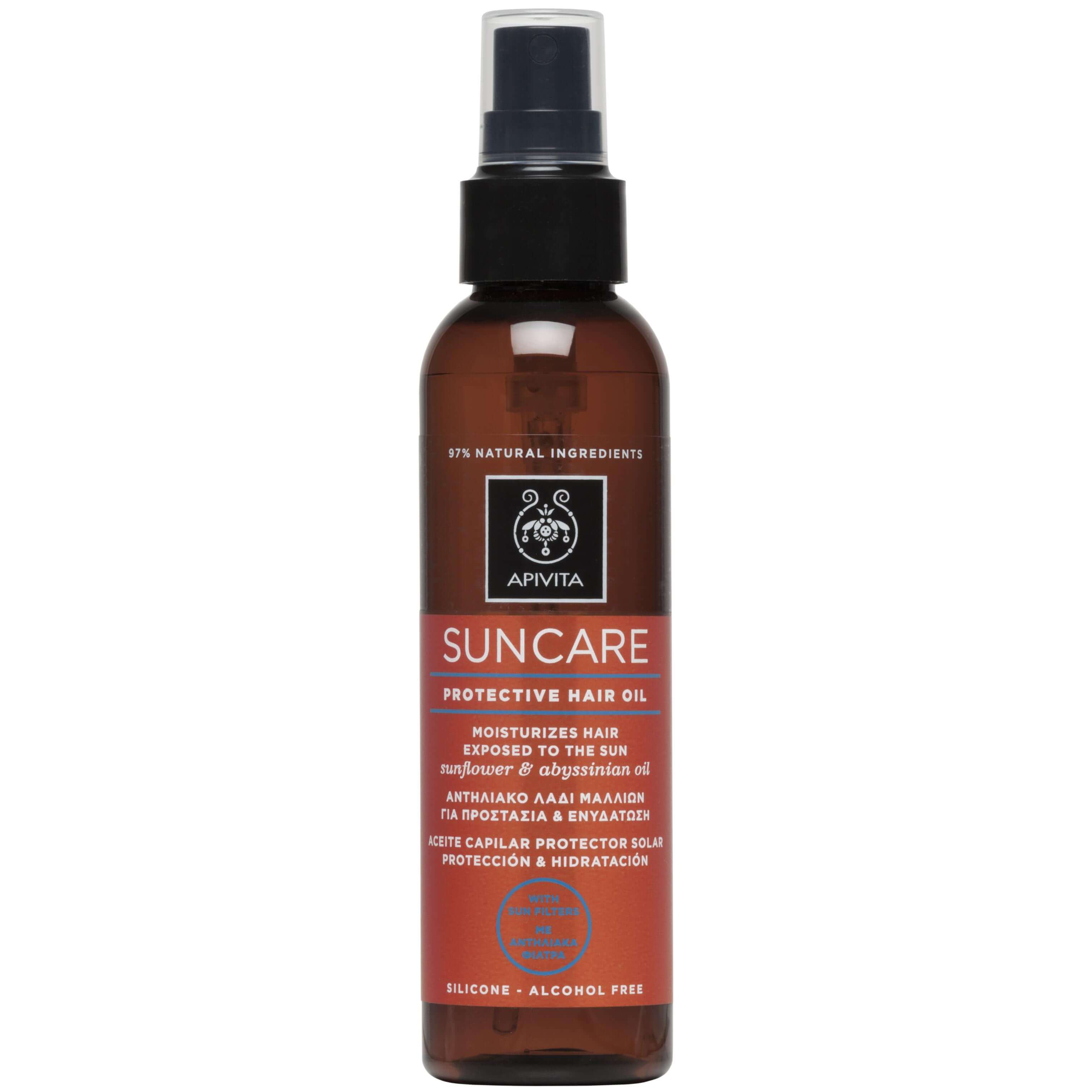 Apivita Suncare Protective Hair Oil Αντηλιακό Λάδι Μαλλιών Για Προστασία Και Ενυδάτωση 150ml