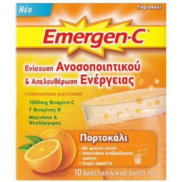 Emergen-C 1000mg Βιταμίνη C 7 Βιταμίνες Β Μαγνήσιο & Ψευδάργυρο Συμπλήρωμα Διατροφής για Ενίσχυση του Ανοσοποιητικού 10φακελάκια – Λεμόνι