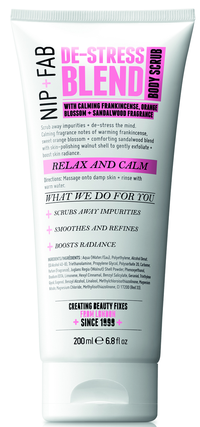 Nip + Fab De-Stress Blend Body Scrub Απολεπιστικό Προϊόν που Ηρεμεί και Αναζωογονεί Σώμα και Πνεύμα 200ml