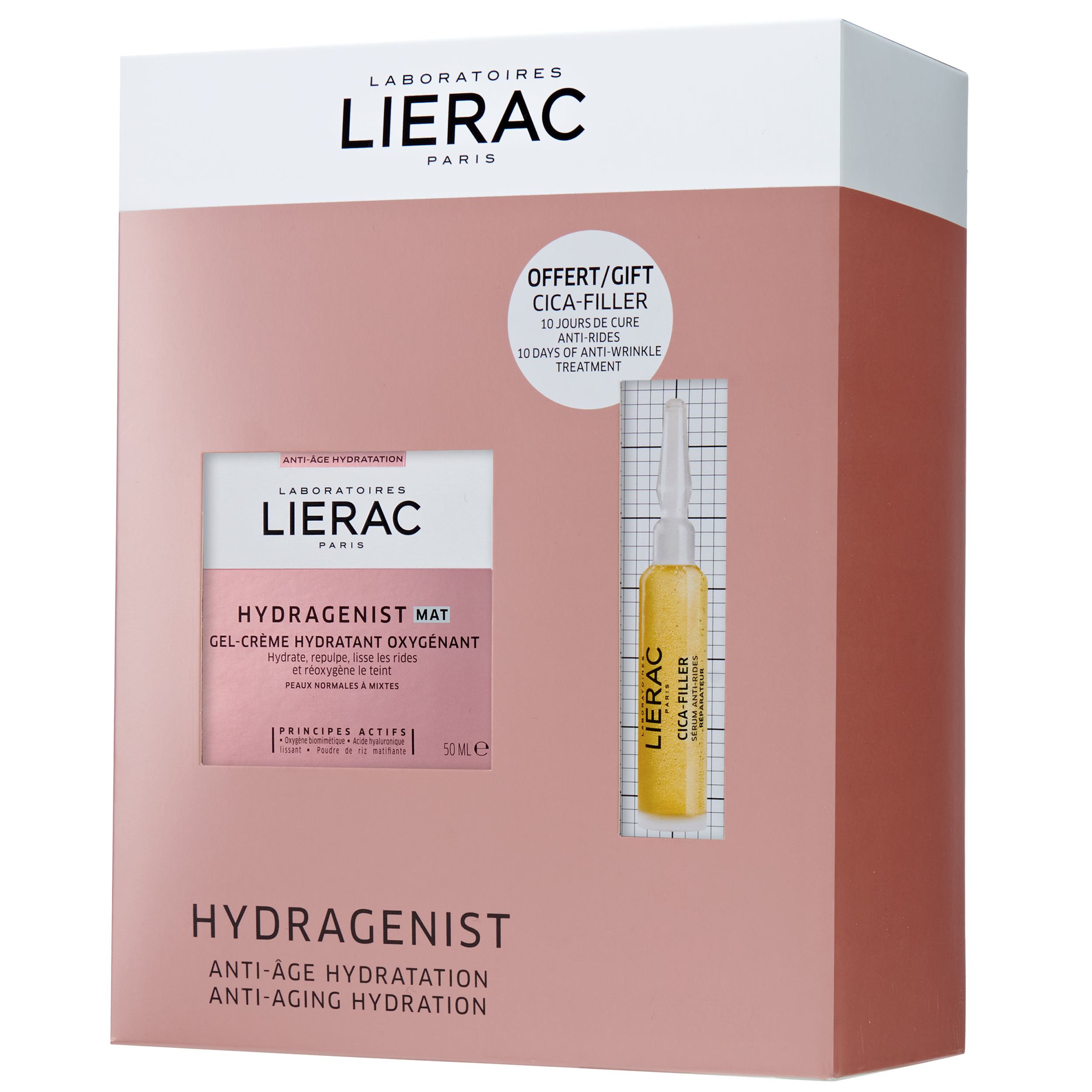 Lierac Promo Hydragenist Gel-Cream Mat 50ml & Δώρο Cica-Filler Serum 10ml