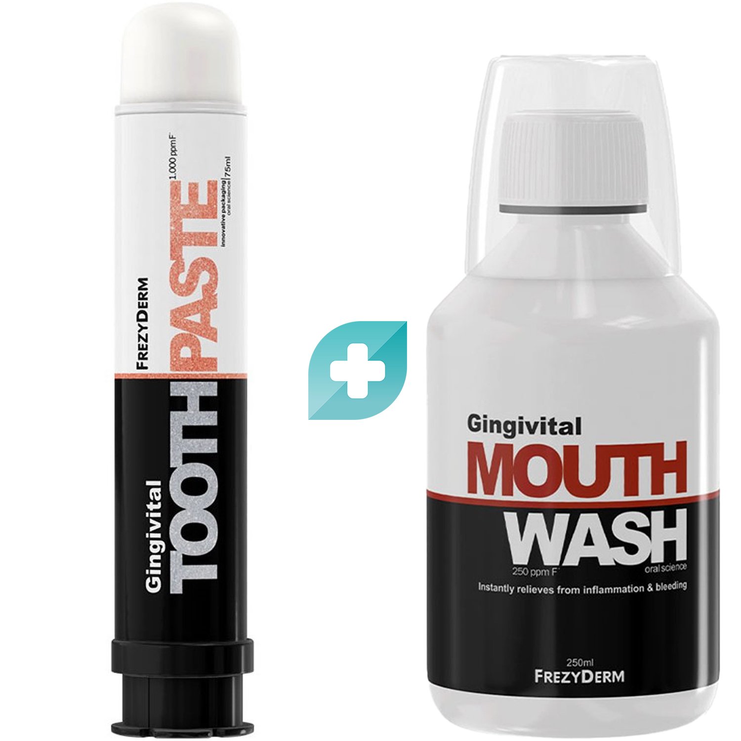 Σετ Frezyderm Gingivital Toothpaste 1.000ppm 75ml & Mouthwash 250ppm 250ml