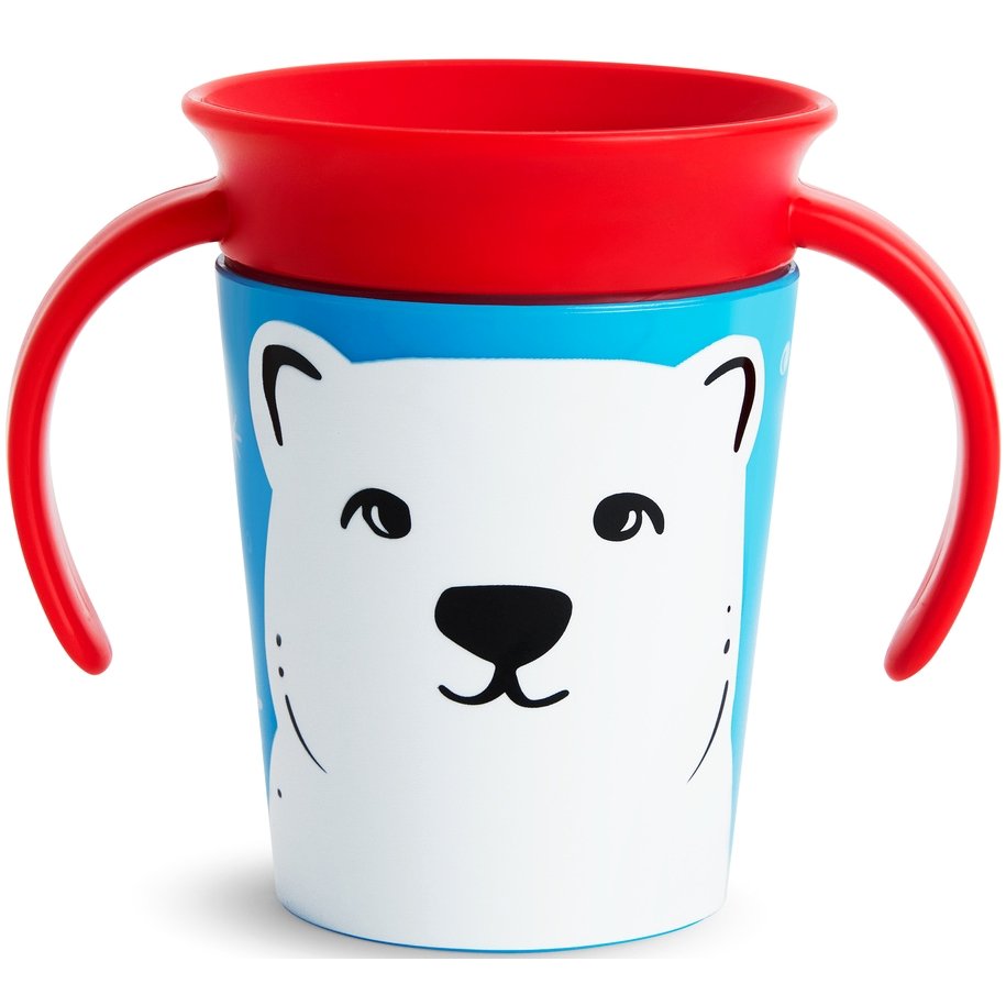Munchkin Miracle 360 Cup 6m+ Εκπαιδευτικό Κύπελλο με Στόμιο & Λαβές από 6 Μηνών 177ml – Πολική Αρκούδα