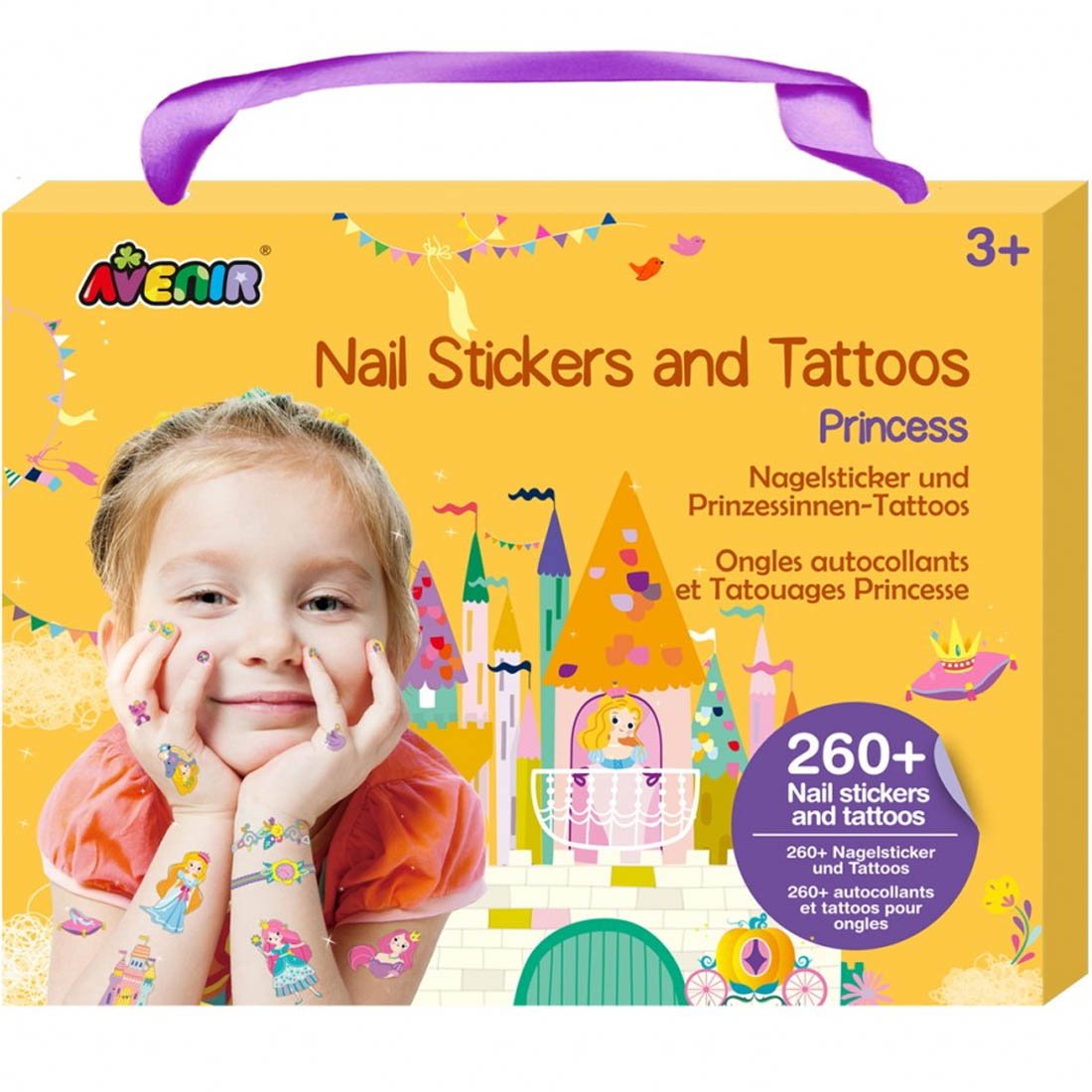 Avenir Avenir Nail Sticker & Tattoos Princess Παιδικά Αυτοκόλλητα & Προσωρινά Τατουάζ 3+ Years 1 Τεμάχιο, Κωδ 60752