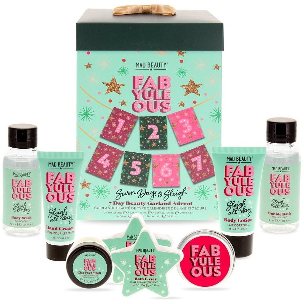 Mad Beauty Fabyuleous 7 Day Beauty Garland Advent Χριστουγεννιάτικο Πακέτο Περιποίησης για Πρόσωπο – Σώμα 1 Τεμάχιο, Κωδ 99612
