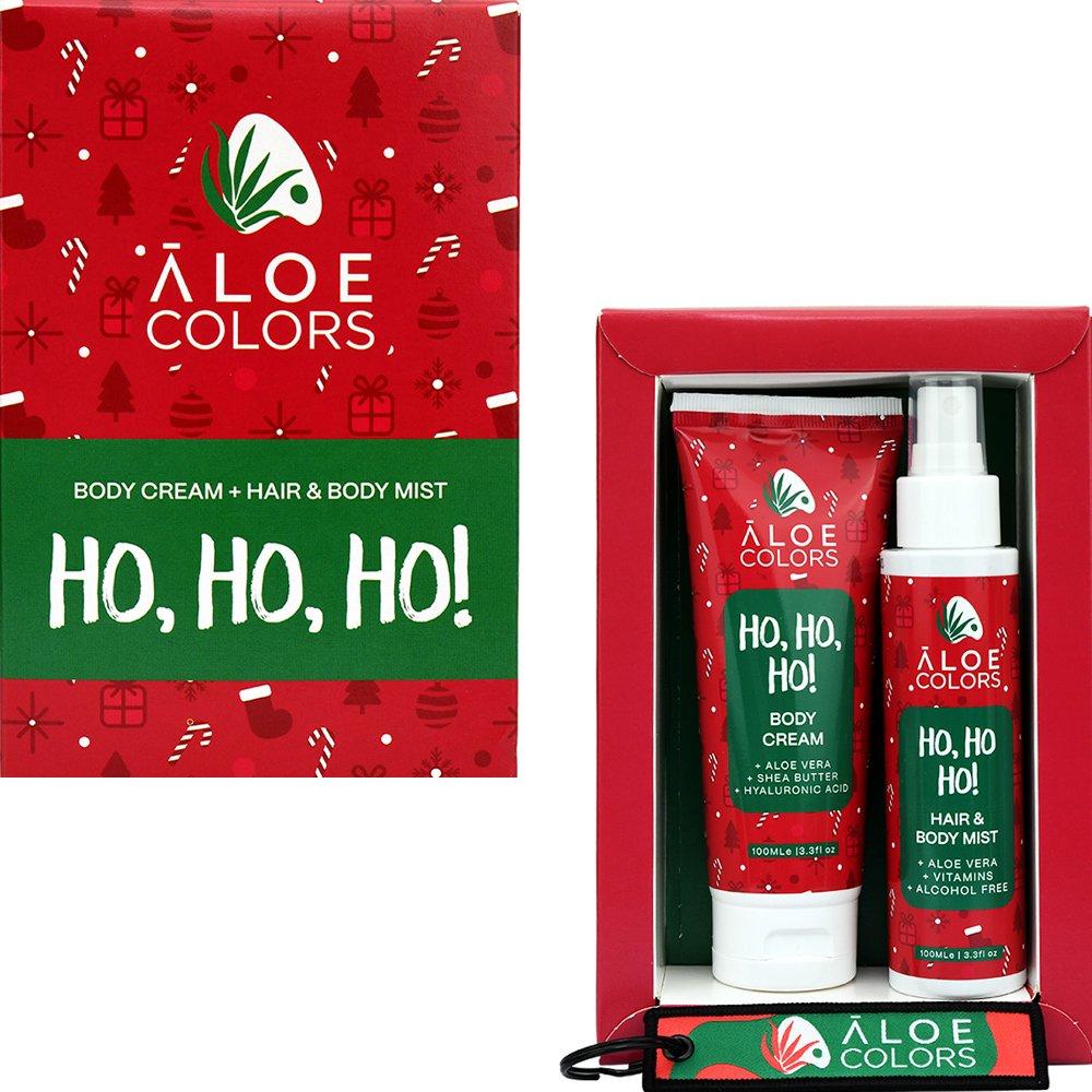 Aloe Colors Promo Ho Ho Ho Body Cream 100ml, Hair & Body Mist 100ml & Δώρο Μπρελόκ 1 Τεμάχιο
