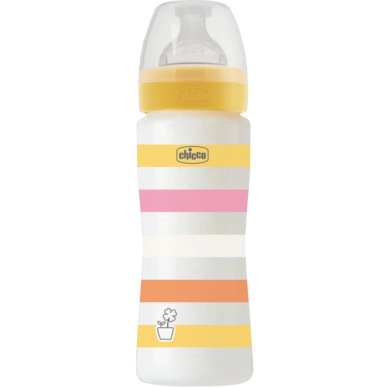 Chicco Well-Being Colors Girl Πλαστικό Μπιμπερό με Θηλή Γρήγορης Ροής 4m+ Ειδικά Σχεδιασμένο για να Μειώνει τους Κολικούς & τις Παλινδρομήσεις που Προκαλεί το Τάισμα στα Βρέφη 330ml, Κωδ 2863711