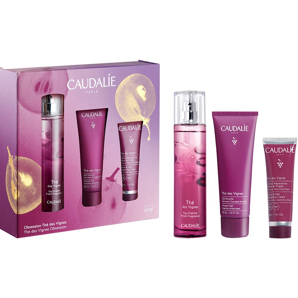 Caudalie Promo The Des Vignes Fresh Fragrance 50ml & Δώρο Shower Gel 50ml, Repairing Hand – Nail Cream 30ml