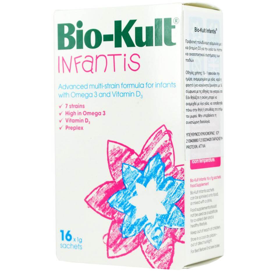 A.Vogel Bio-Kult Infantis Προβιοτική Πολυδύναμη Φόρμουλα για Βρέφη & Παιδιά με Ω3 Λιπαρά Οξέα & Βιταμίνη D3, 16 φάκελλοι x 1gr