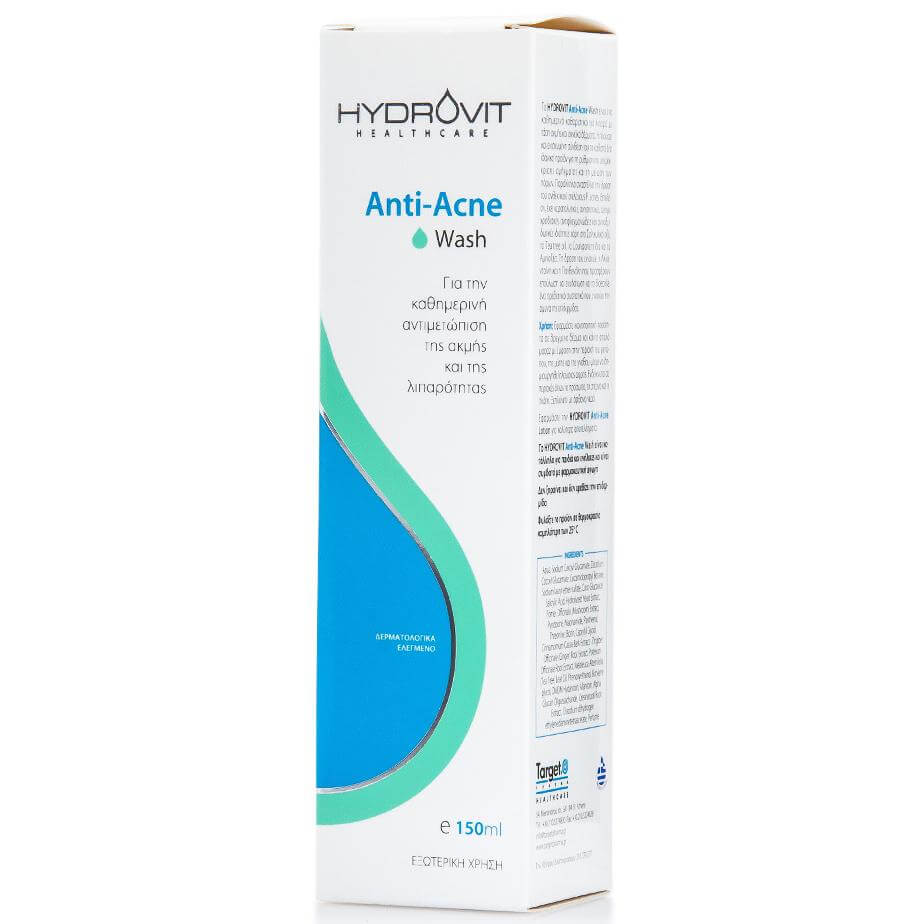 Target Pharma Hydrovit Anti-Acne Wash Καθαριστικό για Λιπαρά με Τάση Ακμής και Ακνεϊκά Δέρματα 150ml