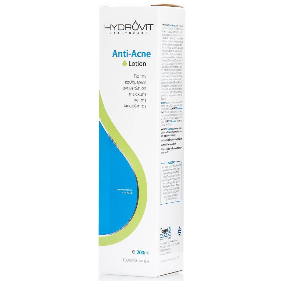 Target Pharma Hydrovit Anti-Acne Lotion για Λιπαρά με Τάση Ακμής και Ακνεϊκά Δέρματα 200ml