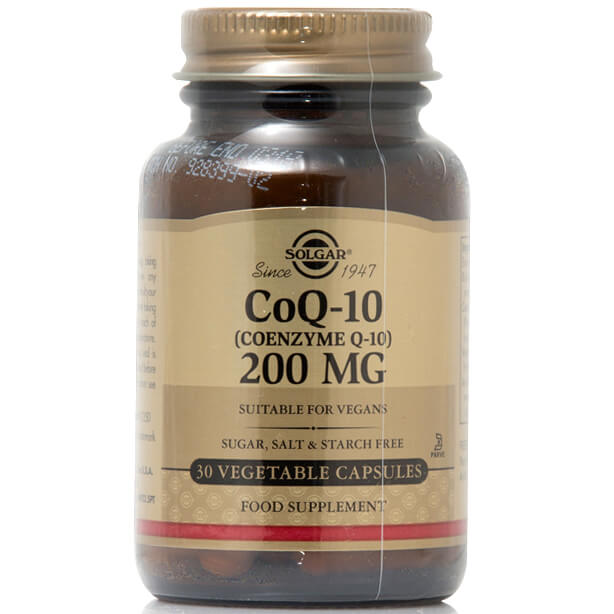Coenzyme CoQ10 200mg Solgar Συμπλήρωμα Διατροφής με Συνένζυμο Q10 με Αντιοξειδωτική και Αντιγηραντική Δράση 30 veg.caps