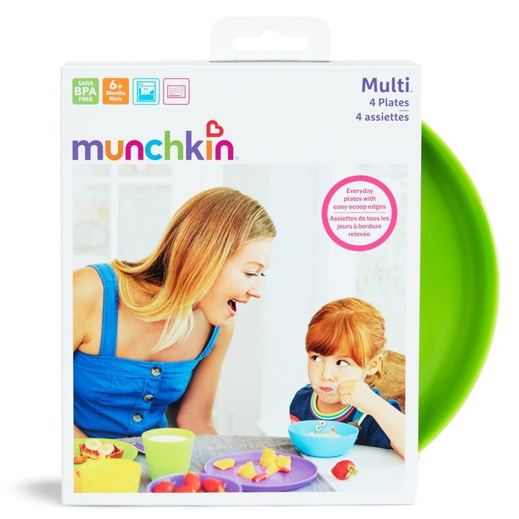 Munchkin Munchkin 4PK Modern Multi Plates Πιάτα Φαγητού Κατάλληλα για το Φούρνο Μικροκυμάτων 4τμχ
