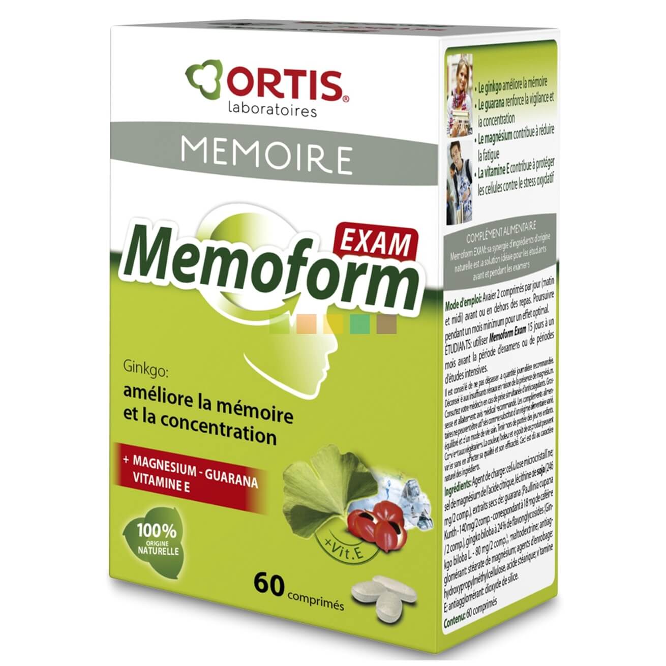 Ortis Memoform Exam Συμπλήρωμα Διατροφής για την Ενίσχυση της Μνήμης & της Συγκέντρωσης 60Tabs