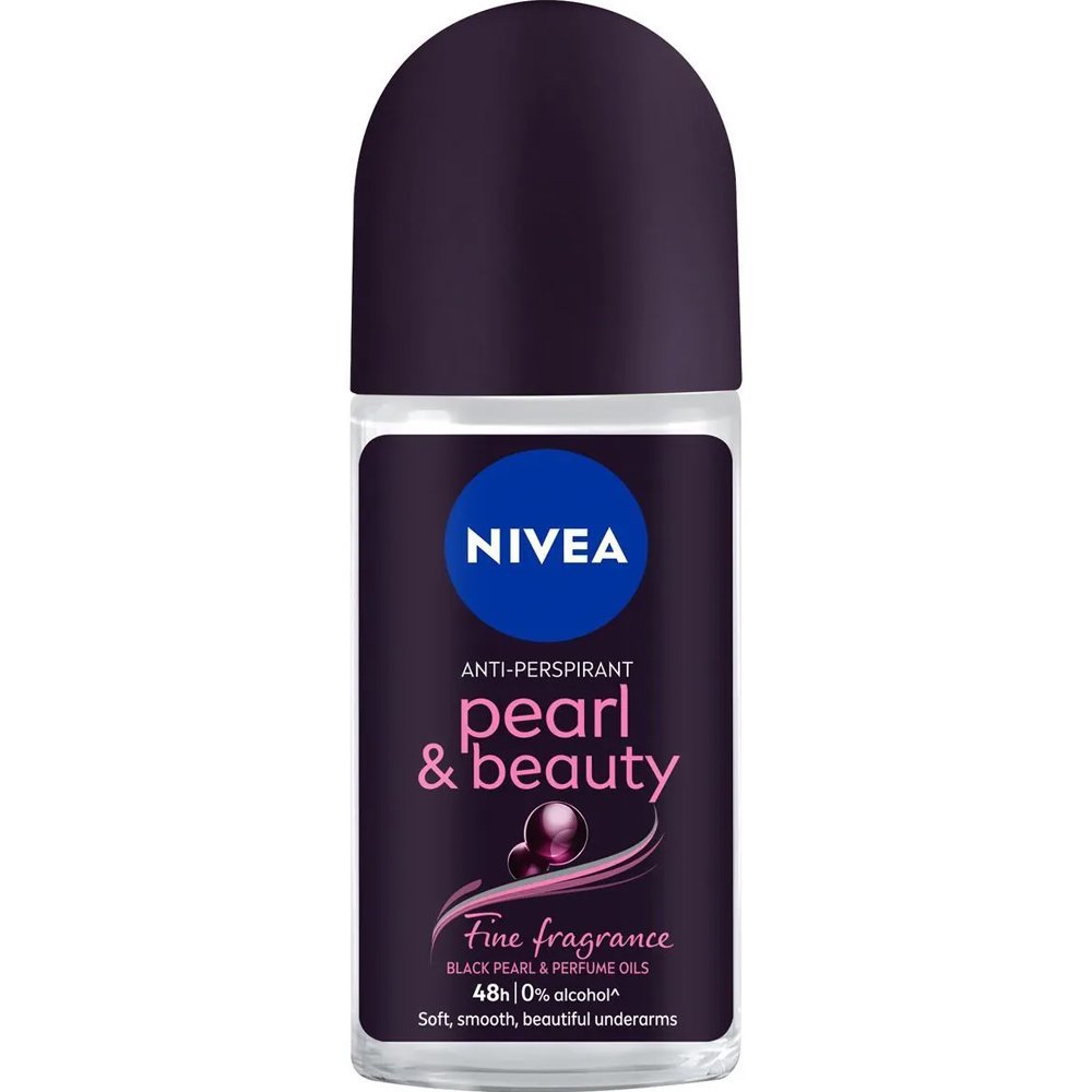 Nivea Pearl & Beauty 48h Anti-Perspirant Roll-On with Black Pearl & Perfume Oils Γυναικείο Αποσμητικό Roll-On για 48ωρη Προστασία με Αρωματικά Έλαια & Εκχύλισμα Μαύρου Μαργαριταριού για Απαλή, Λεία & Όμορφη Επιδερμίδα 50ml