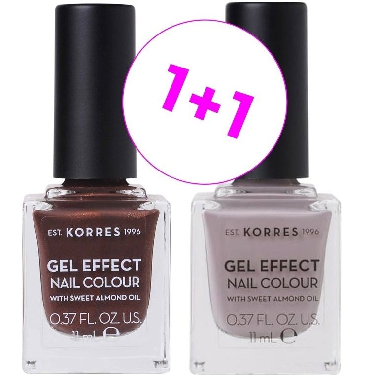 Korres Promo Nails Set 1 Seashell 61 & Cocoa Cream 35 Βερνίκι Νυχιών 2x11ml