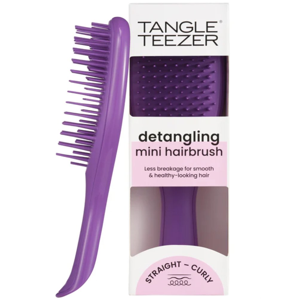 Tangle Teezer The Mini Ultimate Detangler Hairbrush Mini Βούρτσα Μαλλιών για Ξεμπέρδεμα Χωρίς Σπάσιμο & Εύκολη Μεταφορά 1 Τεμάχιο - Mini Fresh Purple