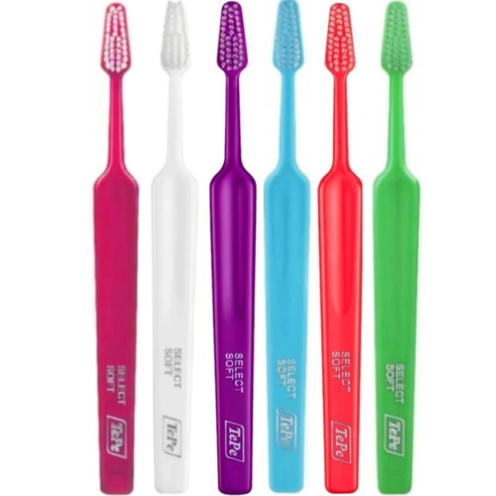 TePe Select Soft Toothbrush Μαλακές Οδοντόβουρτσες με Κωνική Κεφαλή για Αποτελεσματικό Καθαρισμό 6 Τεμάχια - Multicolor 24