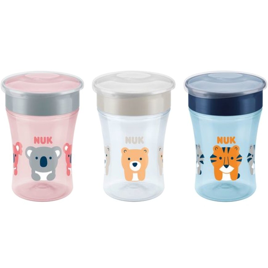 Nuk Magic Cup Ποτηράκι 360° Με Χείλος 230ml – γκρι
