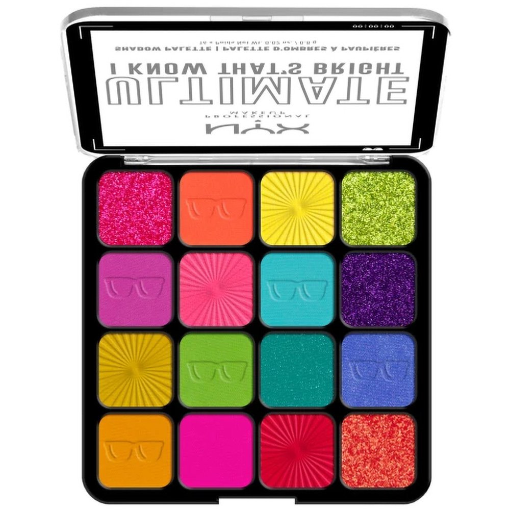 NYX Professional Makeup NYX Professional Makeup Ultimate Shadow Palette Παλέτα Σκιών 16 Αποχρώσεων 1 Τεμάχιο - I Know That's Bright 