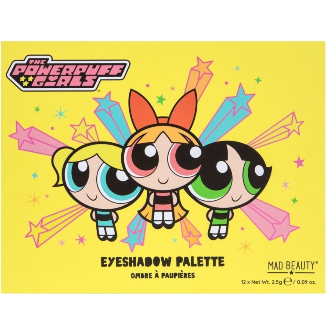 Mad Beauty Disney Powerpuff Girls Super Cute Eyeshadow Palette Παλέτα Σκιών με 12 Αποχρώσεις για Τολμηρά & Μαγευτικά Γκλίτερ 1 Τεμάχιο