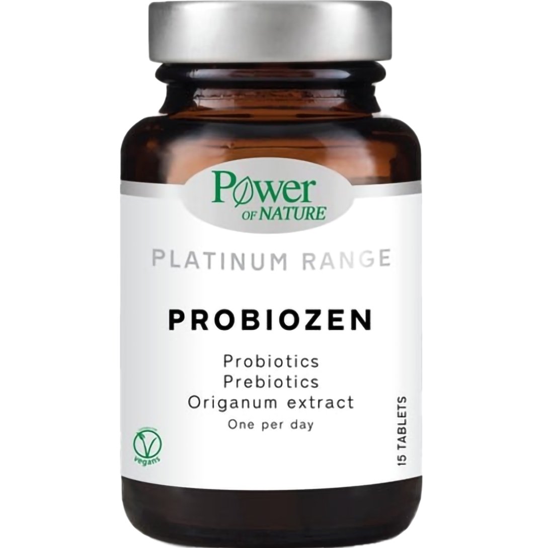Power Health Power Health Platinum Range Probiozen Συμπλήρωμα Διατροφής Προβιοτικών για την Εξισορρόπηση της Εντερικής Χλωρίδας 15tabs