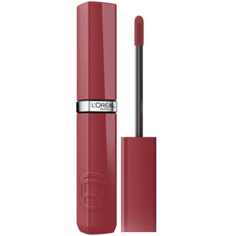 L'Oreal Paris Infaillible Laque Resistance Liquid Lipstick Υγρό Λαμπερό Κραγιόν για Έντονο Χρώμα Μακράς Διάρκειας 4.3ml - 412 Rose Affair