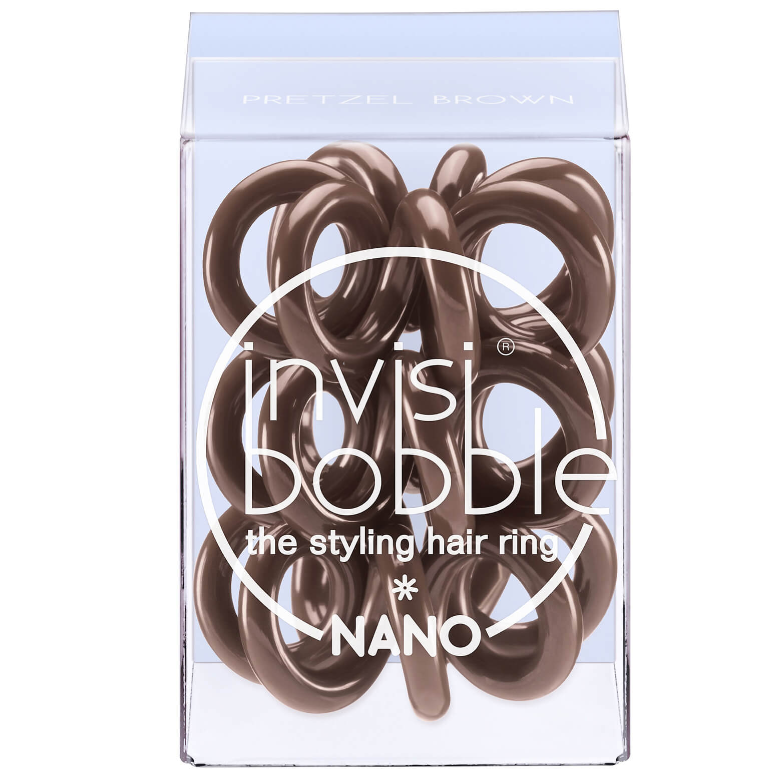 Invisibobble Nano Pretzeln Brown Λαστιχάκι Μαλλιών 3 Τεμάχια