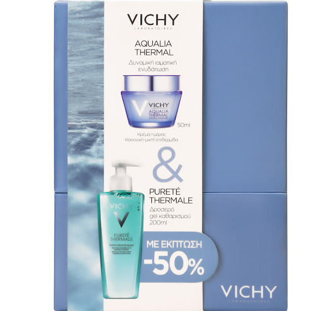 Vichy Πακέτο Προσφοράς Aqualia Thermal Light Cream Λεπτόρρευστη Κρέμα Για Κανονική Επιδερμίδα 50ml & Purete Thermale Gel 200ml