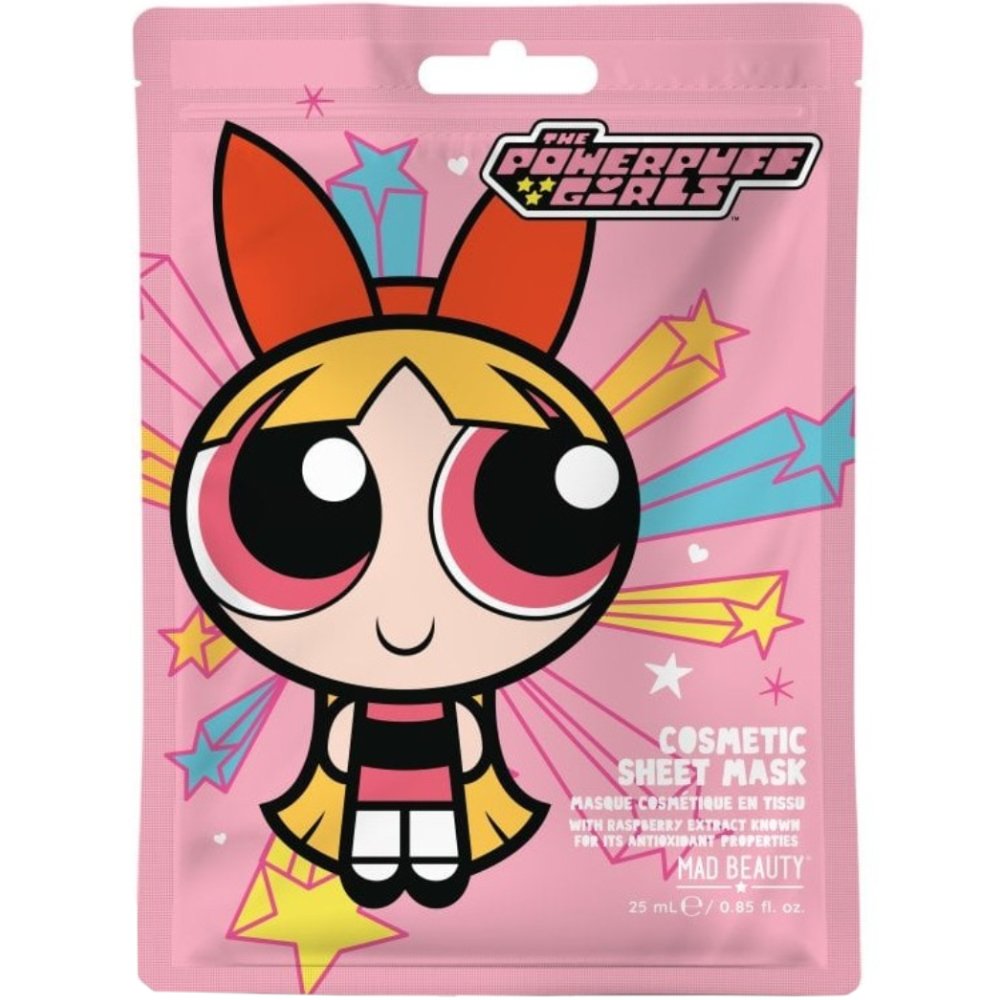 Mad Beauty Powerpuff Girls Super Cute Blossom Face Mask Αντιοξειδωτική Υφασμάτινη Μάσκα Προσώπου με Άρωμα Κεράσι 25ml