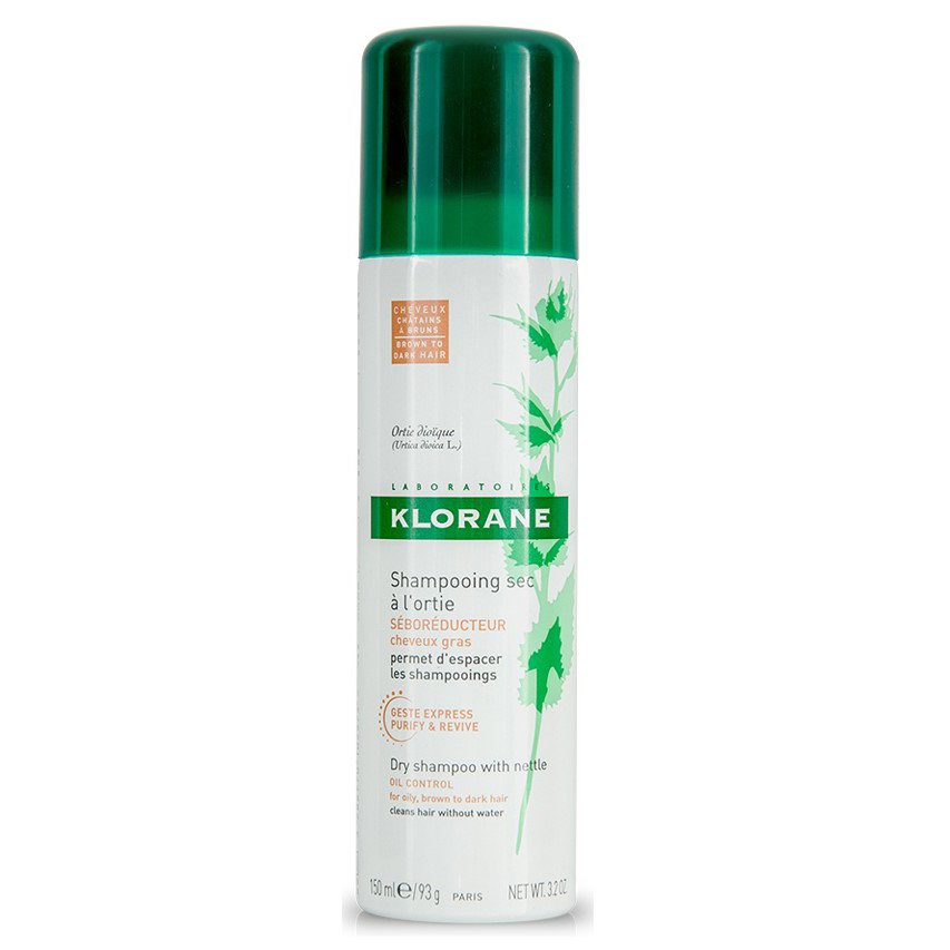 Klorane Shampooing Sec a L Ortie Brown to Dark Hair Ξηρό Shampoo με Γαλάκτωμα Τσουκνίδας & Φυσικό Χρώμα, για Λιπαρά Μαλλιά 150ml