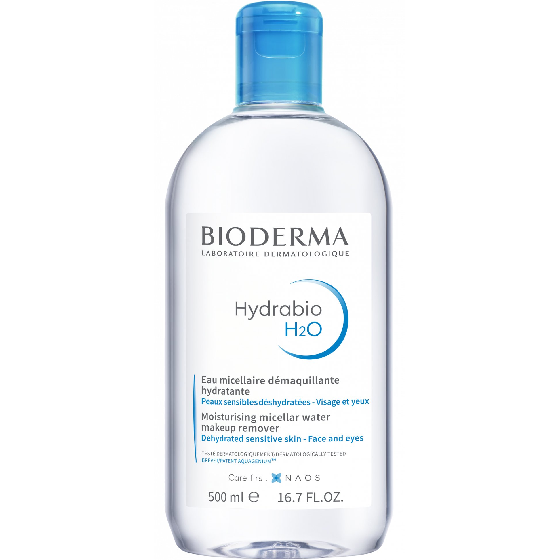 Bioderma Bioderma Hydrabio H2O Moisturising Micellar Water Makeup Remover Μικυλλιακό Νερό Καθαρισμού & Ντεμακιγιάζ Προσώπου - Ματιών, Κατάλληλο για Αφυδατωμένη Ευαίσθητη Επιδερμίδα 500ml