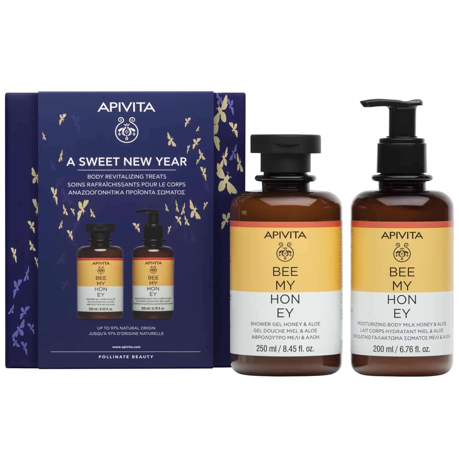 Apivita Πακέτο Προσφοράς Bee my Honey Shower Gel 250ml & Moisturizing Body Milk with Honey & Aloe 200ml