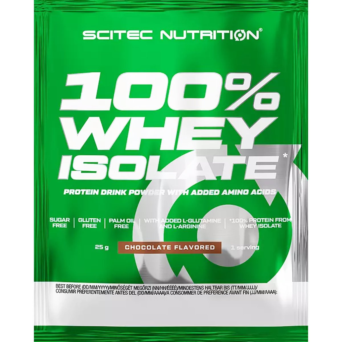 Scitec Nutrition 100% Whey Isolate Protein Συμπλήρωμα Διατροφής με 100% Υδρολυμένη Πρωτεΐνη Ορού Γάλακτος & Προσθήκη Αμινοξέων 25g - Chocolate