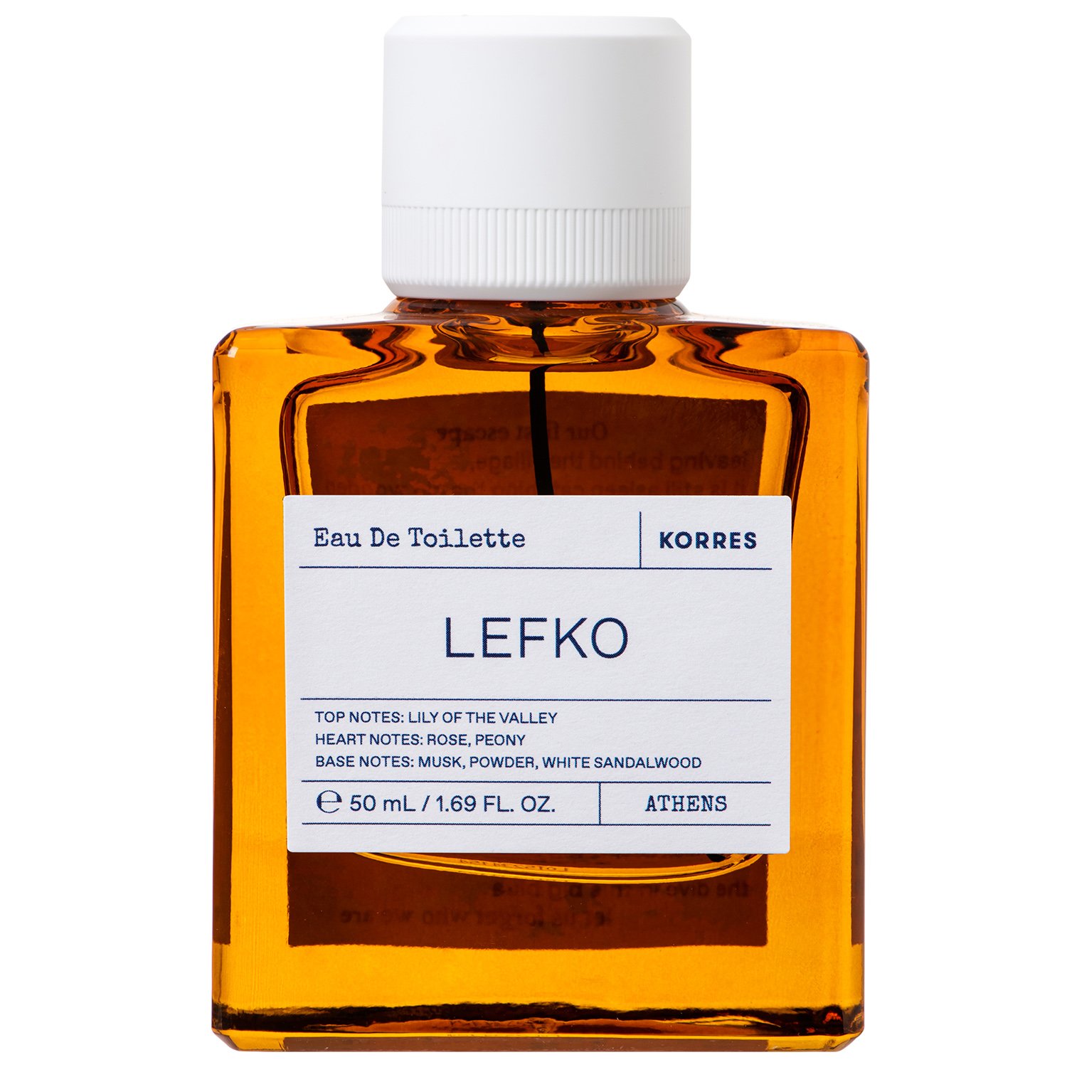 Korres Lefko Eau De Toilette Γυναικείο Άρωμα με Νότες Τριαντάφυλλου & Παιώνιας 50ml